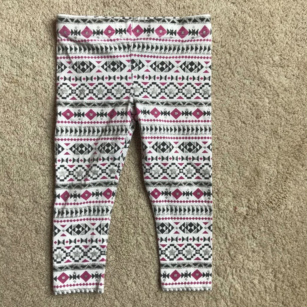 Aztec Printed Sparkly Leggings